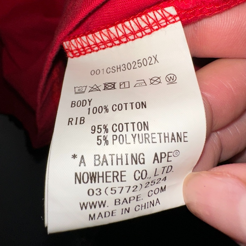 A Bathing Ape BAPE Red Girls Club Tee XS - Picture 7 of 7